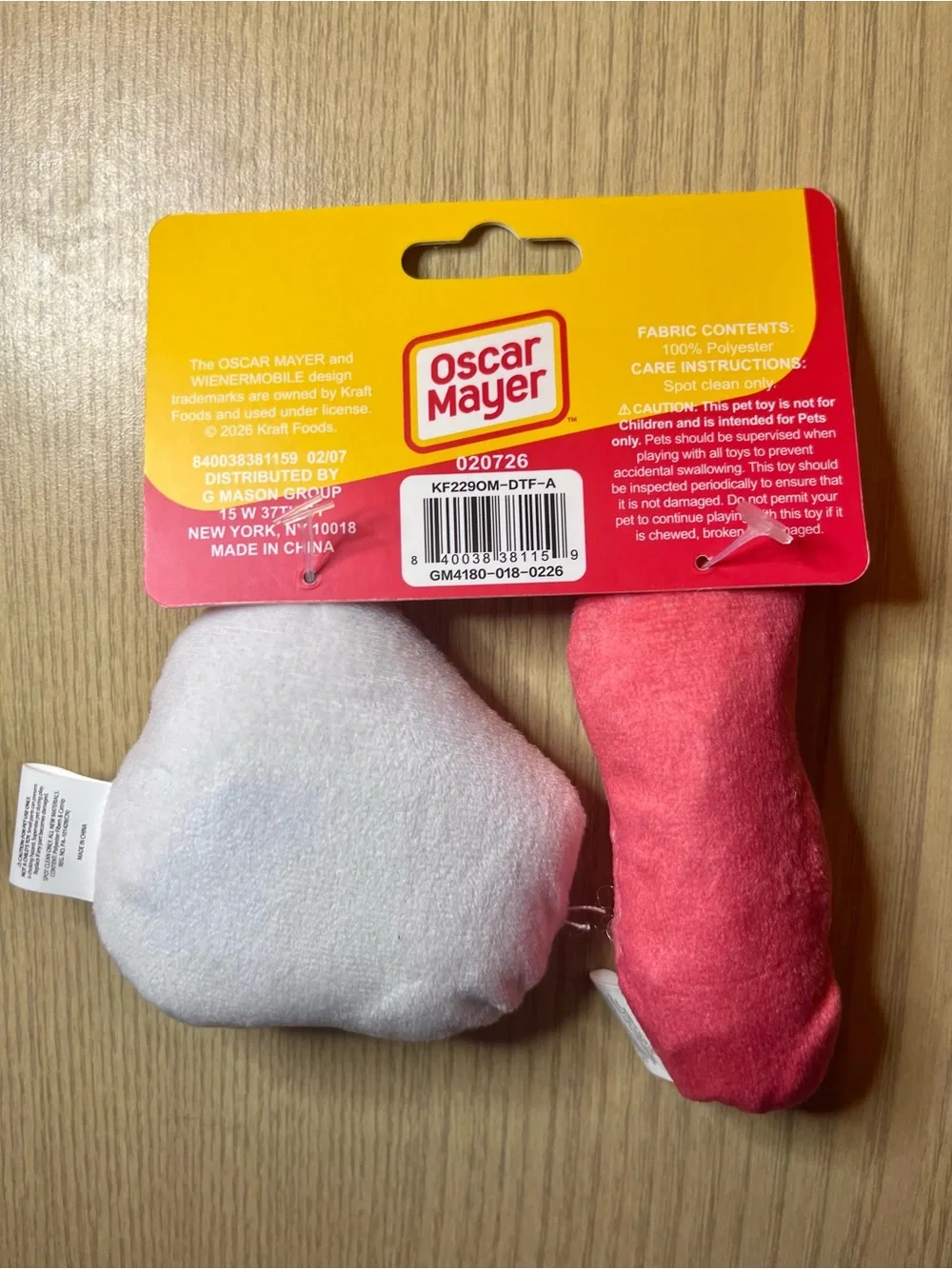 Oscar Mayer Plush Cat Toys Bacon and Egg - Catnip Inside NWT
